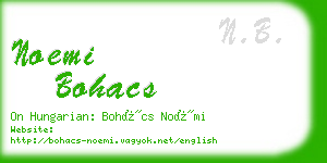 noemi bohacs business card